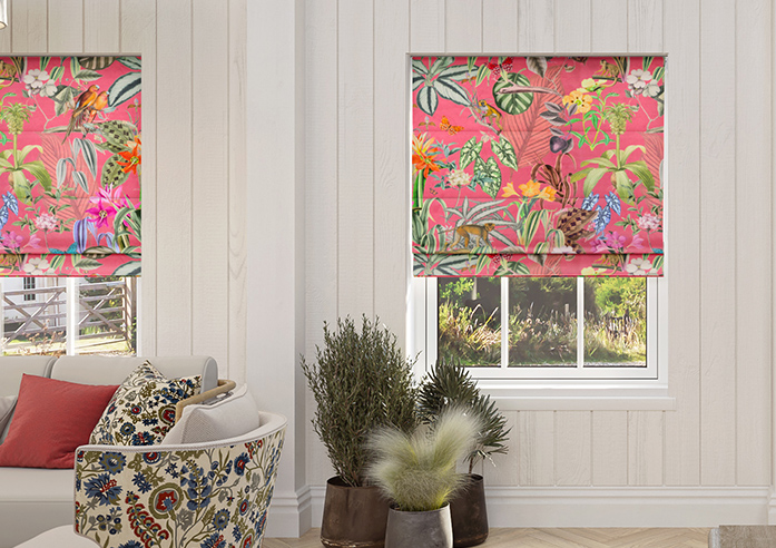 Barbados, Flamingo Pink - Twist&Fit Roman Blind - Image 3